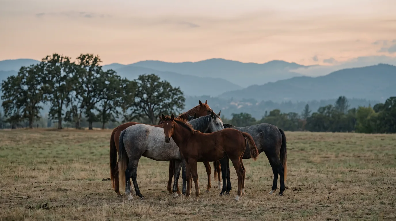 Chevaux en liberté, La Jumenterie, Rhône
